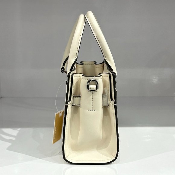 Michael Kors Hamilton MINI Shoulder Crossbody Bag Embossed MK Light Cream - Picture 9 of 16